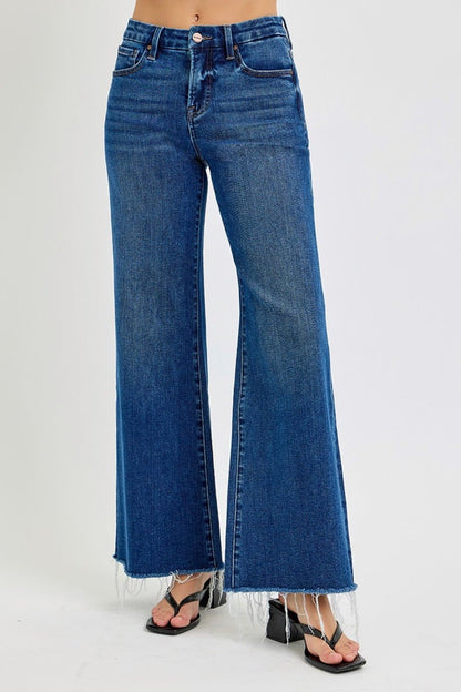 Maura High Rise Tummy Control Wide Leg Jeans - Driftwood Boutique