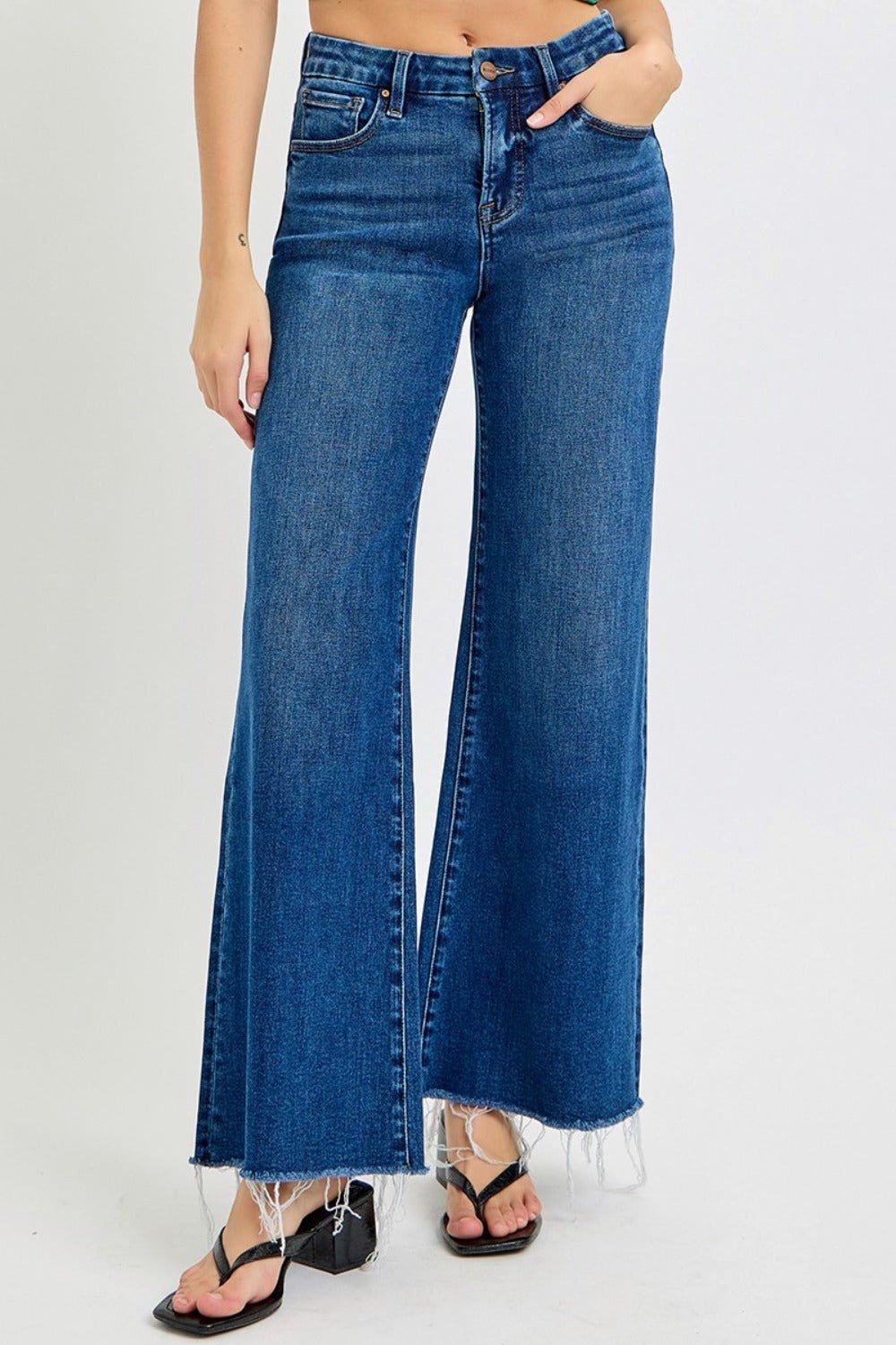 Maura High Rise Tummy Control Wide Leg Jeans - Driftwood Boutique