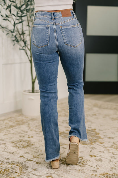 Maureen High Rise Distressed Bootcut Jeans - Driftwood Boutique