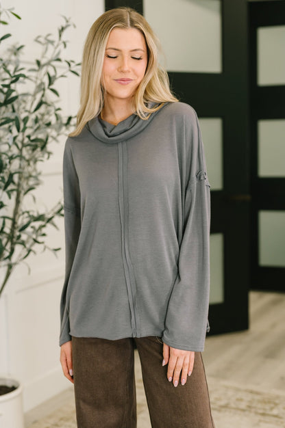 Metro Flow Center Seam Turtleneck - Driftwood Boutique