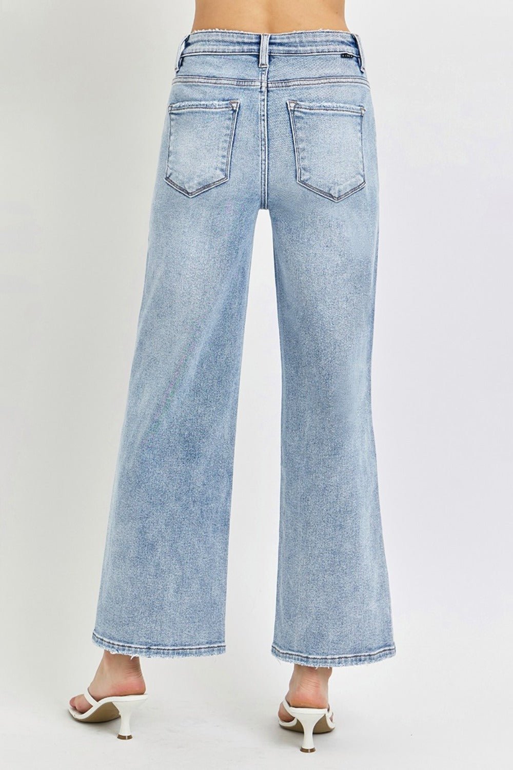 Monica Tummy Control High Rise Crop Wide Leg Jeans - Driftwood Boutique