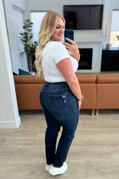 Montana High Rise Rigid Magic Distressed Straight Jeans - Driftwood Boutique