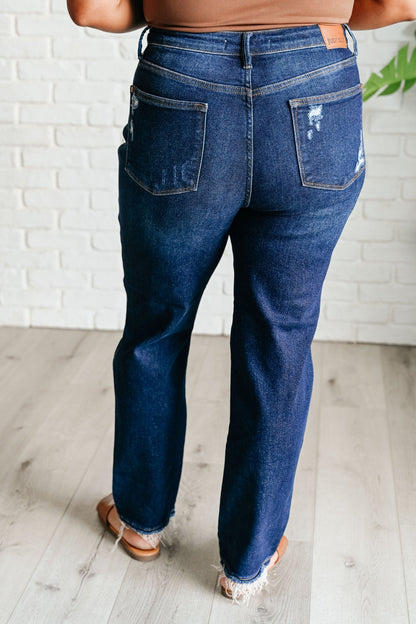 Montana High Rise Rigid Magic Distressed Straight Jeans - Driftwood Boutique