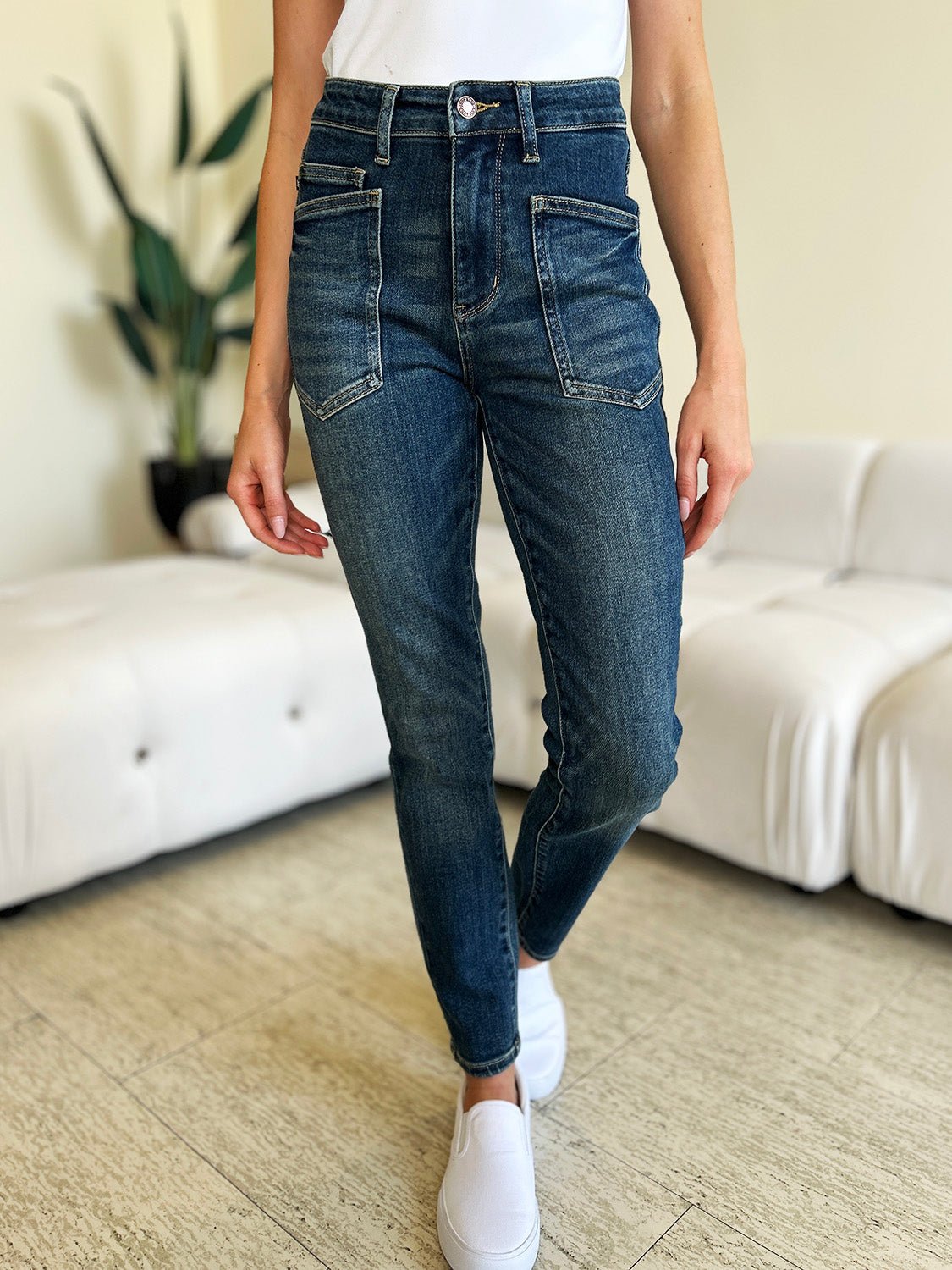 Monty High Rise Patch Pocket Skinny Jeans - Driftwood Boutique