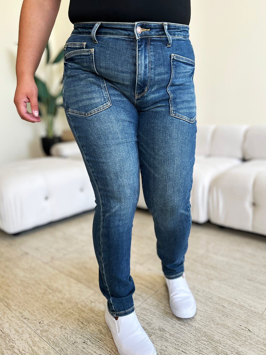 Monty High Rise Patch Pocket Skinny Jeans - Driftwood Boutique