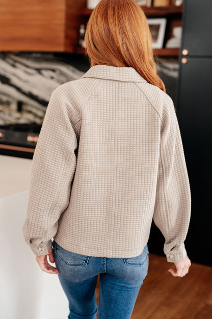 My Best Offer Quilted Texture Shacket - Driftwood Boutique
