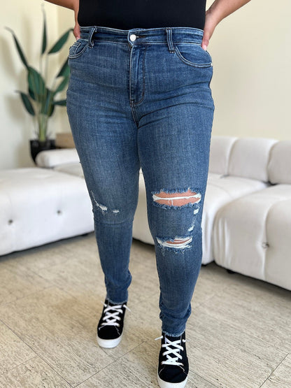 Natalie High Rise Distressed Skinny Jeans - Driftwood Boutique