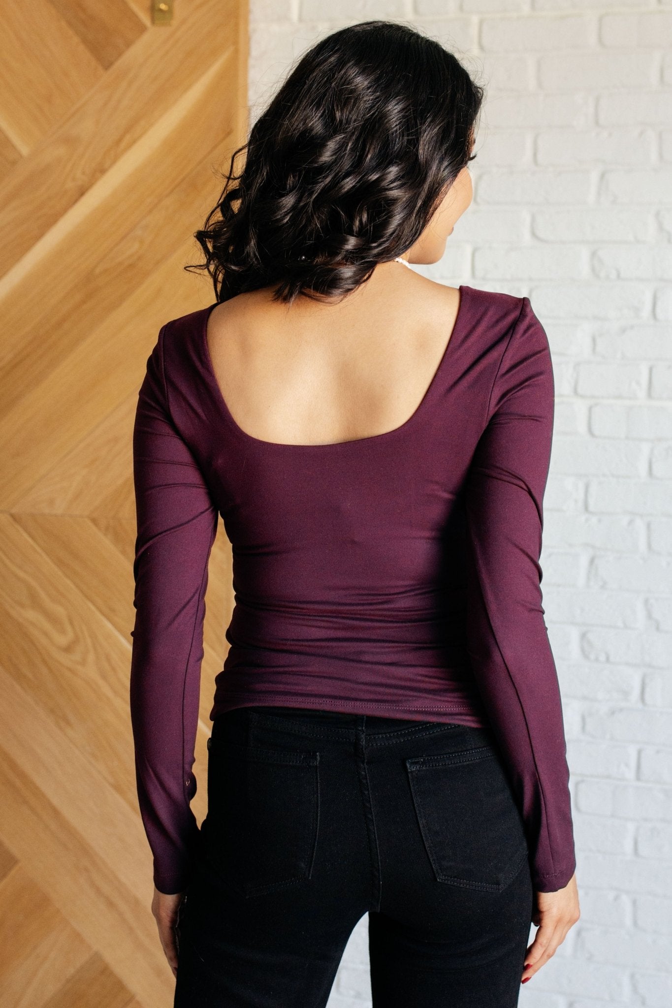 Never Imitated Long Sleeve Top in Cassis - Driftwood Boutique