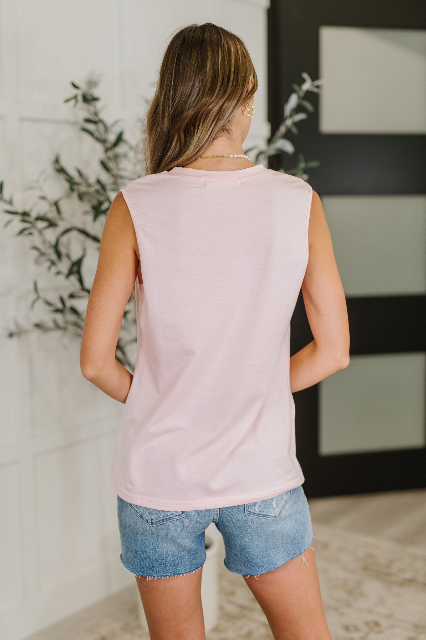 New Normal Pleat Detail Sleeveless Top in Pink - Driftwood Boutique