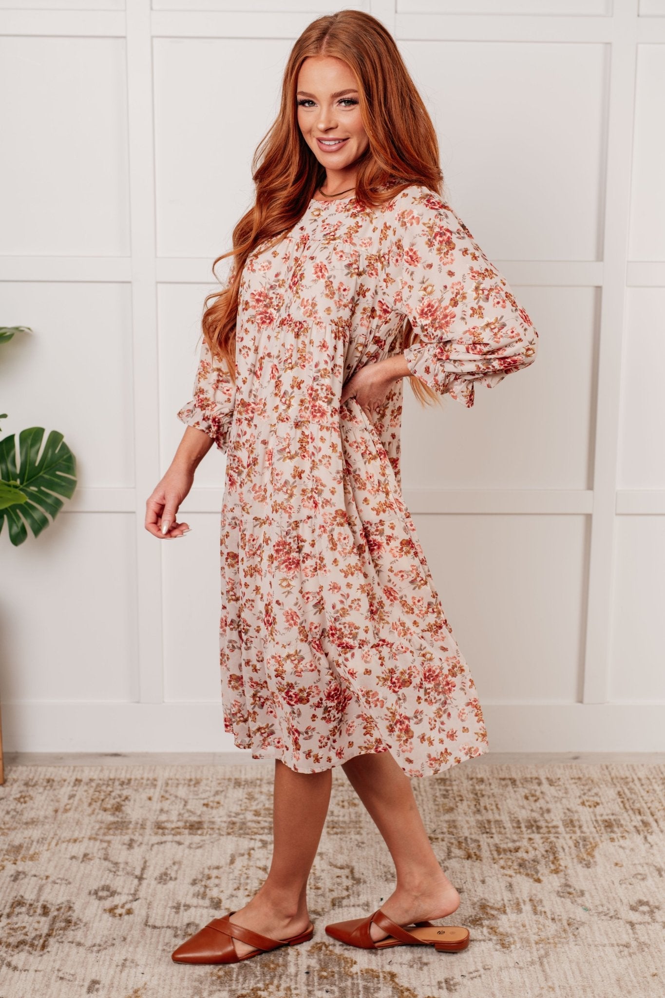 Next to You Balloon Sleeve Floral Dress - Driftwood Boutique