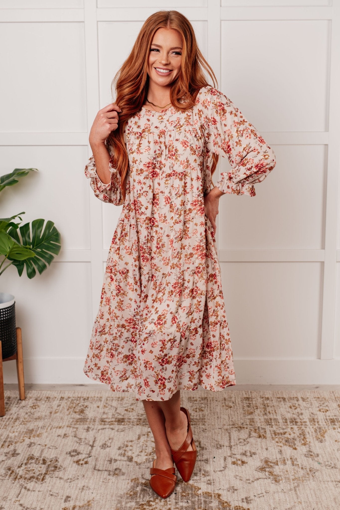 Next to You Balloon Sleeve Floral Dress - Driftwood Boutique