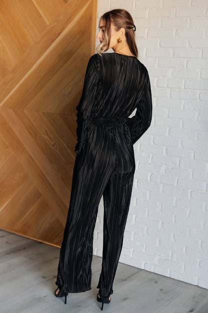 Night Out Plisse Jumpsuit - Driftwood Boutique