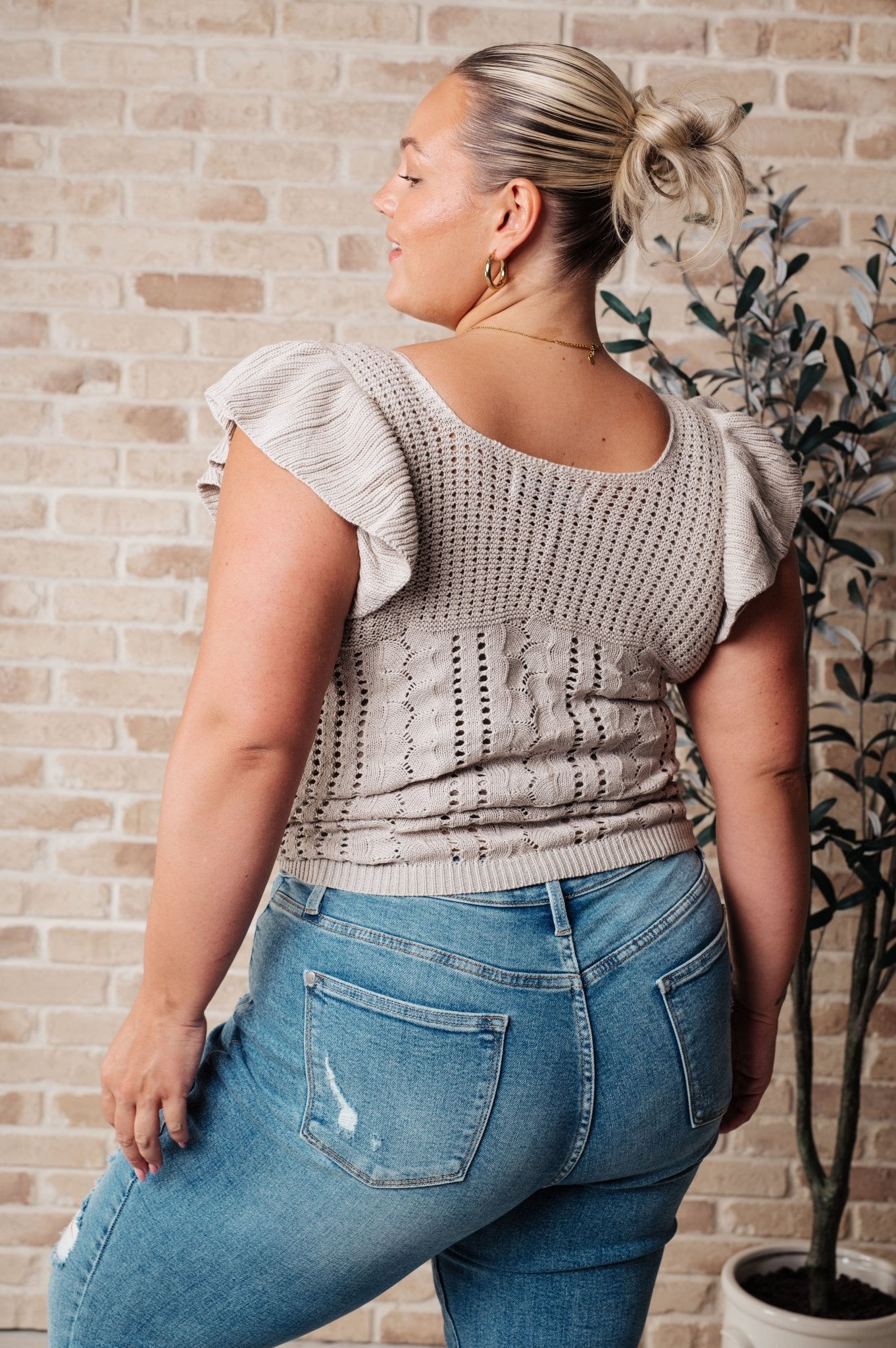 No One Knows Pointelle Knit Top - Driftwood Boutique