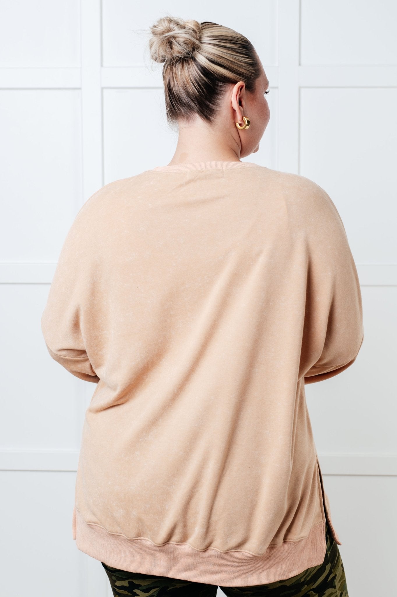 No Plain Jane Oversized Sweatshirt in Khaki - Driftwood Boutique