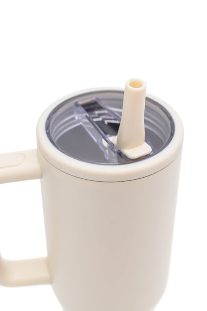 No Spill 40oz Tumbler in Off White - Driftwood Boutique