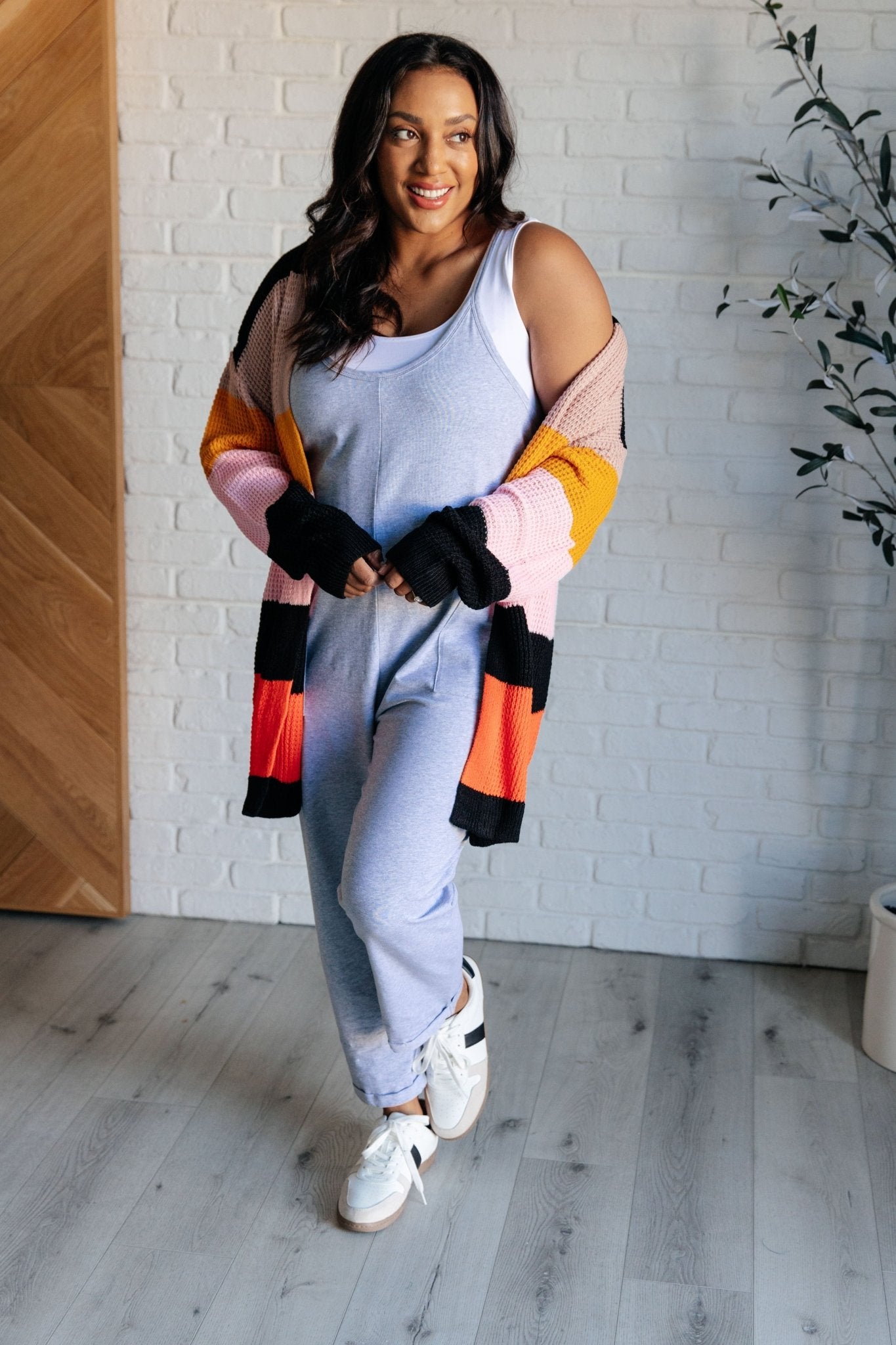 Not Quite Sure Striped Open Front Cardigan - Driftwood Boutique