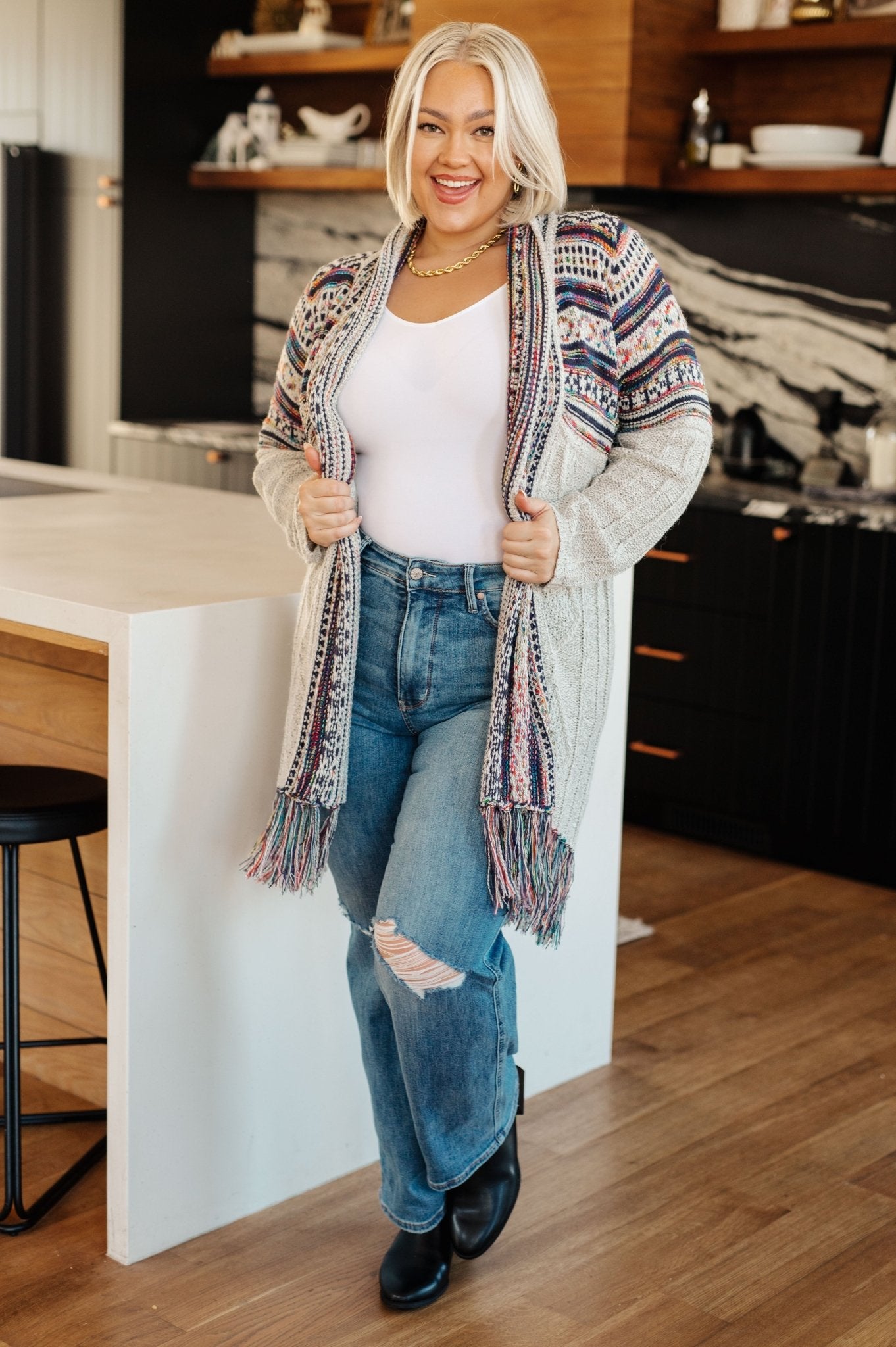 Oh So Lucky Fringe Cardigan - Driftwood Boutique