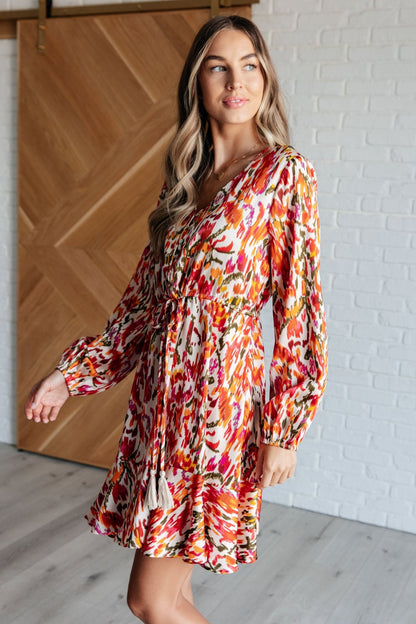Once Upon a Dream V - Neck Balloon Sleeve Dress - Driftwood Boutique