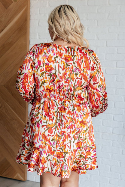 Once Upon a Dream V - Neck Balloon Sleeve Dress - Driftwood Boutique