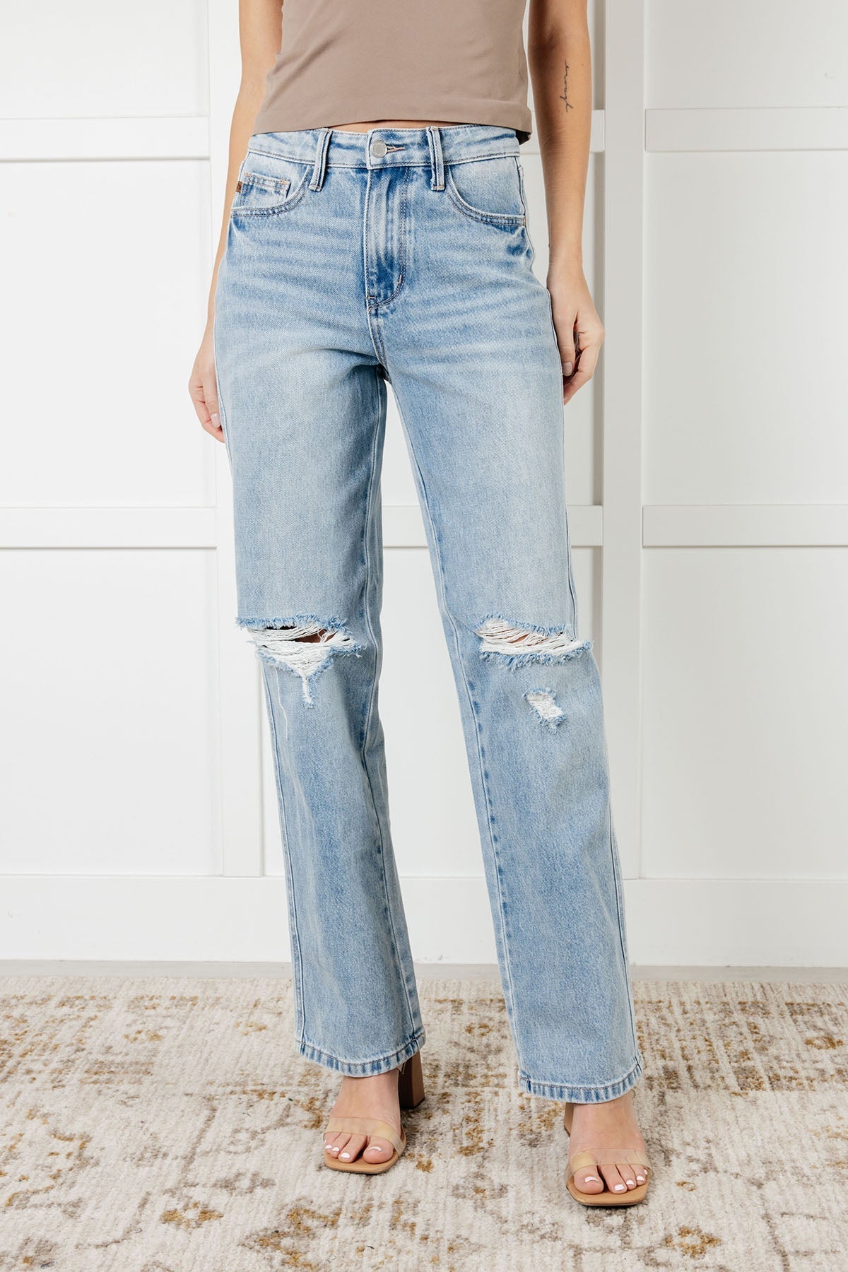 Patricia High Rise Rigid Magic 90's Straight Jeans - Driftwood Boutique