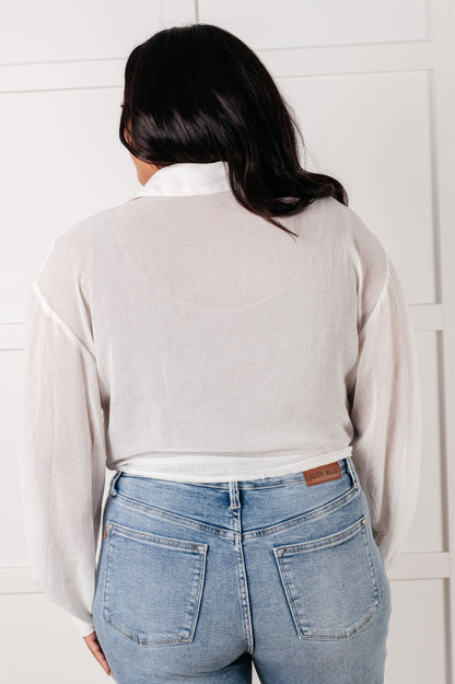 Pause and Reflect Tie Front Button Up Shirt - Driftwood Boutique