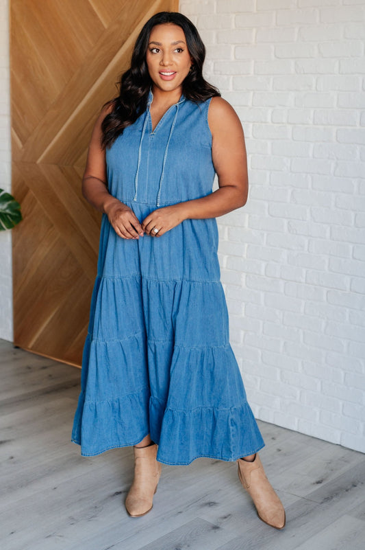Perfect Choice Denim Maxi Dress - Driftwood Boutique
