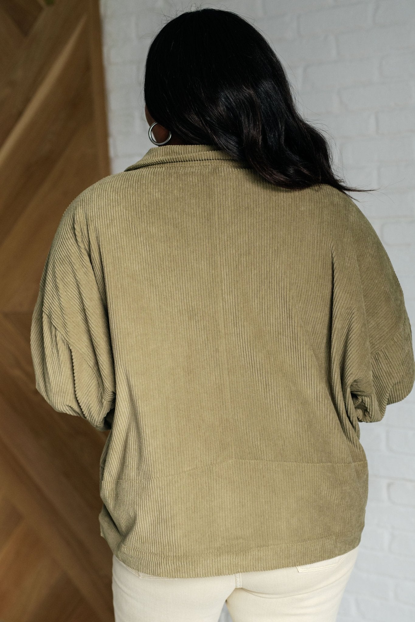 Primrose Corduroy Jacket in Olive - Driftwood Boutique