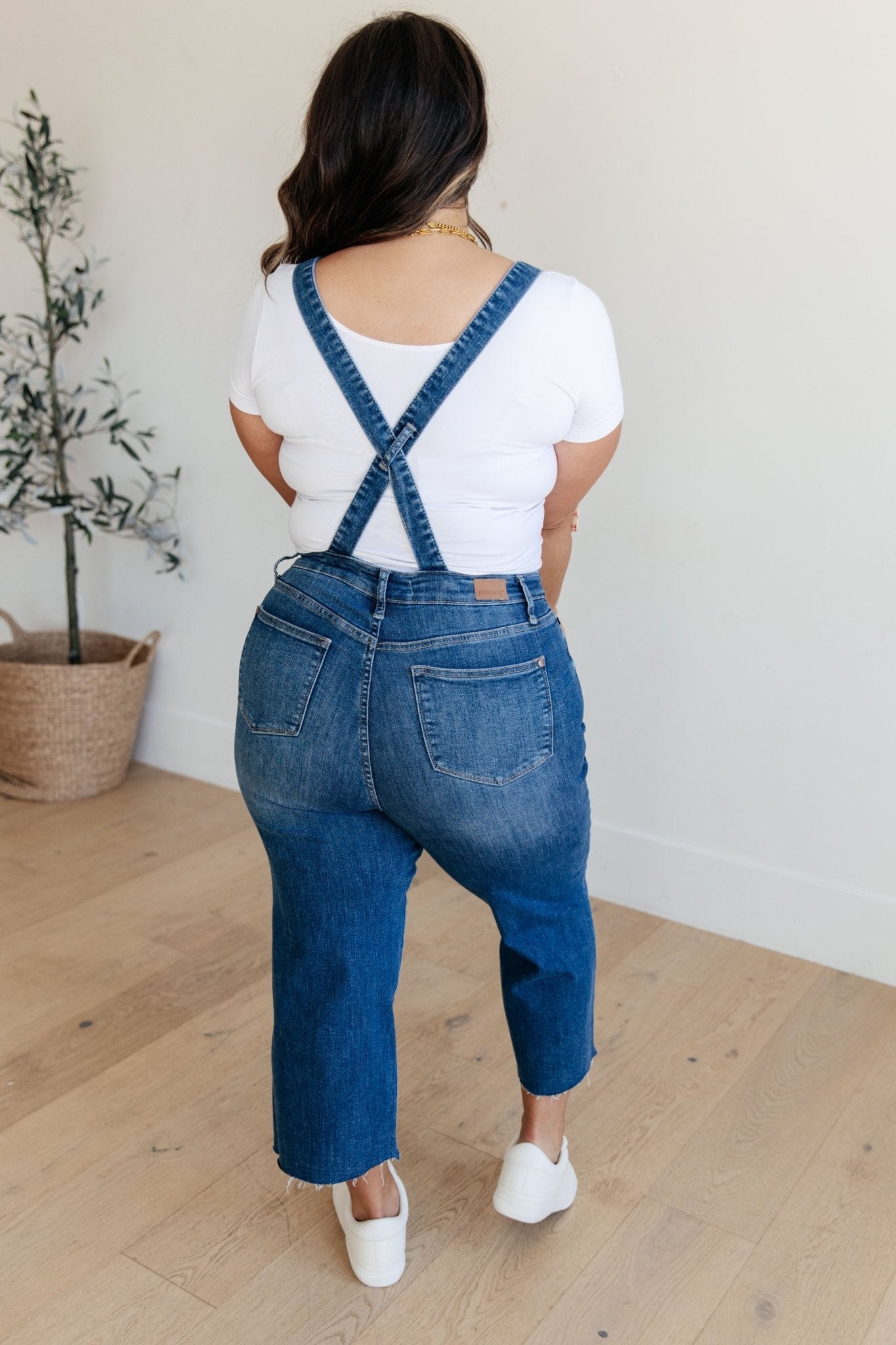 Priscilla High Rise Crop Wide Leg Denim Overalls - Driftwood Boutique