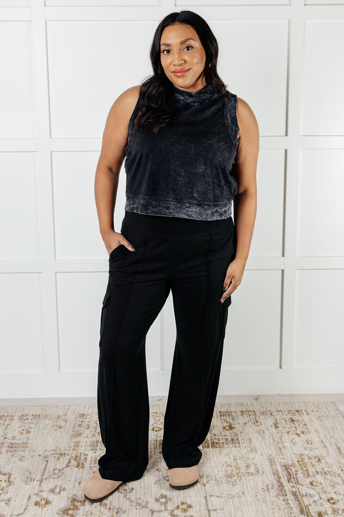 Race to Relax Cargo Pants in Black - Driftwood Boutique