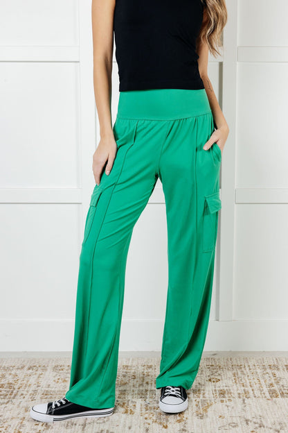Race to Relax Cargo Pants in Emerald Green - Driftwood Boutique