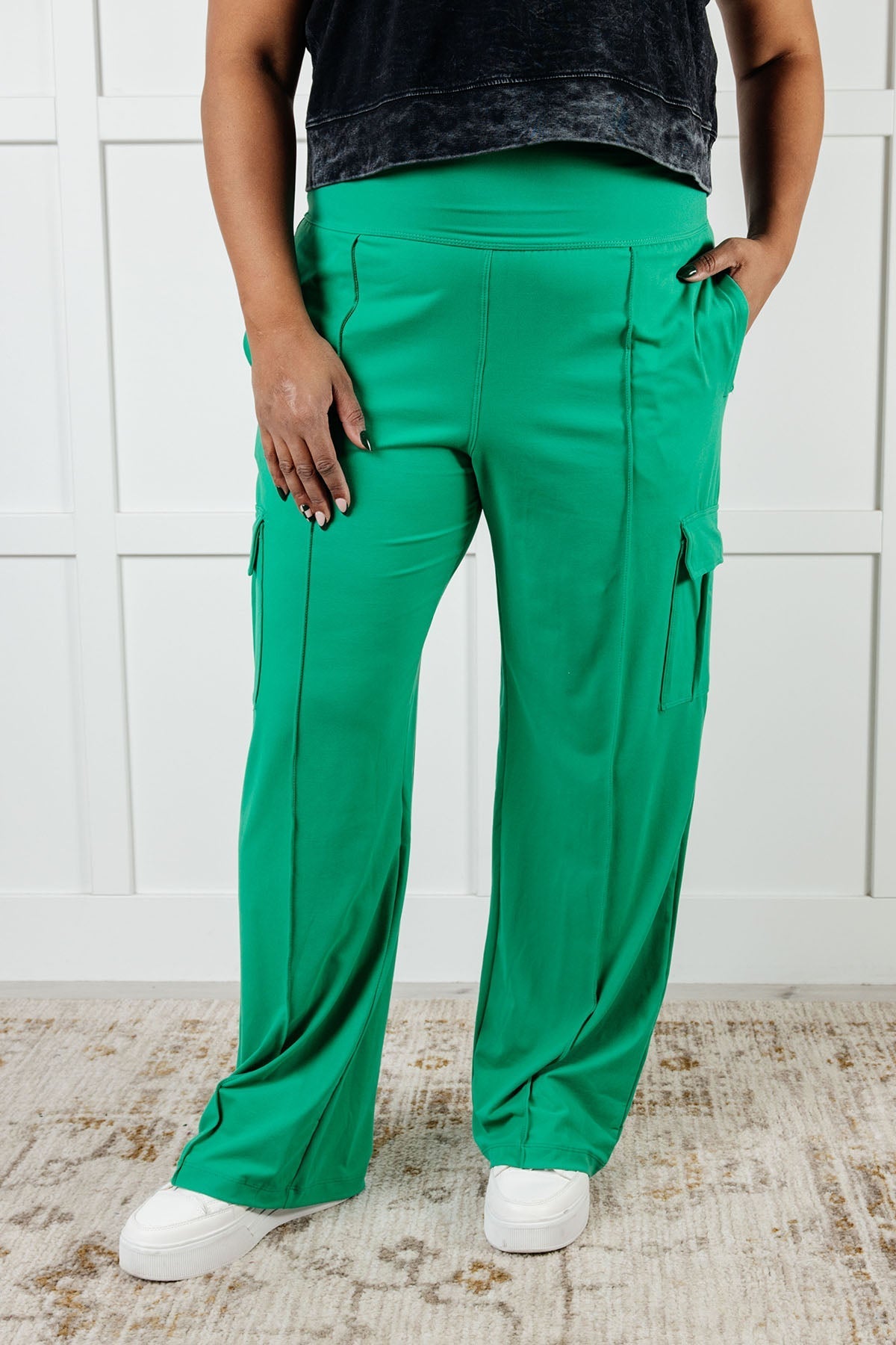 Race to Relax Cargo Pants in Emerald Green - Driftwood Boutique