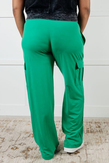 Race to Relax Cargo Pants in Emerald Green - Driftwood Boutique
