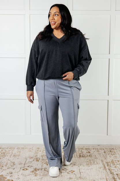 Race to Relax Cargo Pants in Rhino Grey - Driftwood Boutique