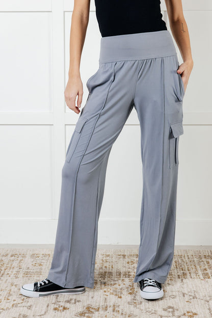 Race to Relax Cargo Pants in Rhino Grey - Driftwood Boutique