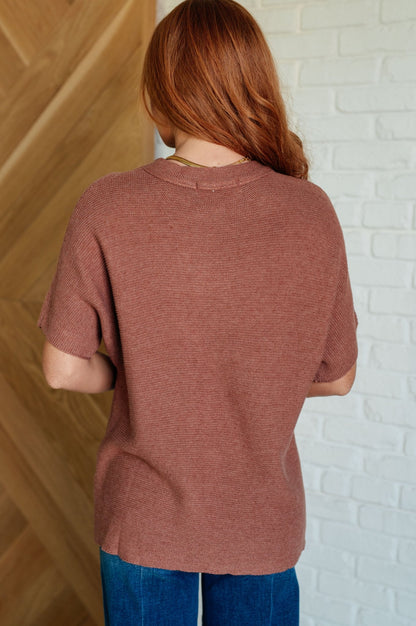 Relaxing Away Dolman Sleeve Knit Top in Coffee - Driftwood Boutique