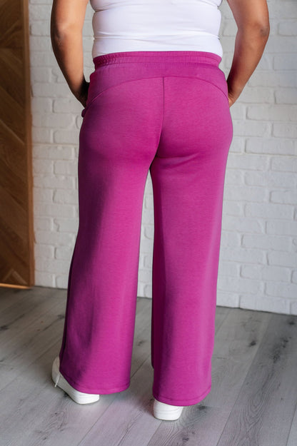 Resort Travel Wide Leg Crop Pant in Magenta - Driftwood Boutique
