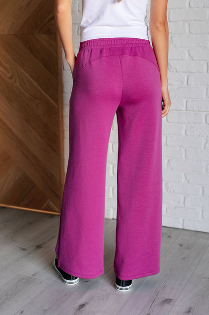 Resort Travel Wide Leg Crop Pant in Magenta - Driftwood Boutique