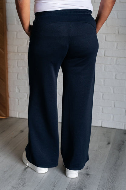 Resort Travel Wide Leg Crop Pant in Navy - Driftwood Boutique