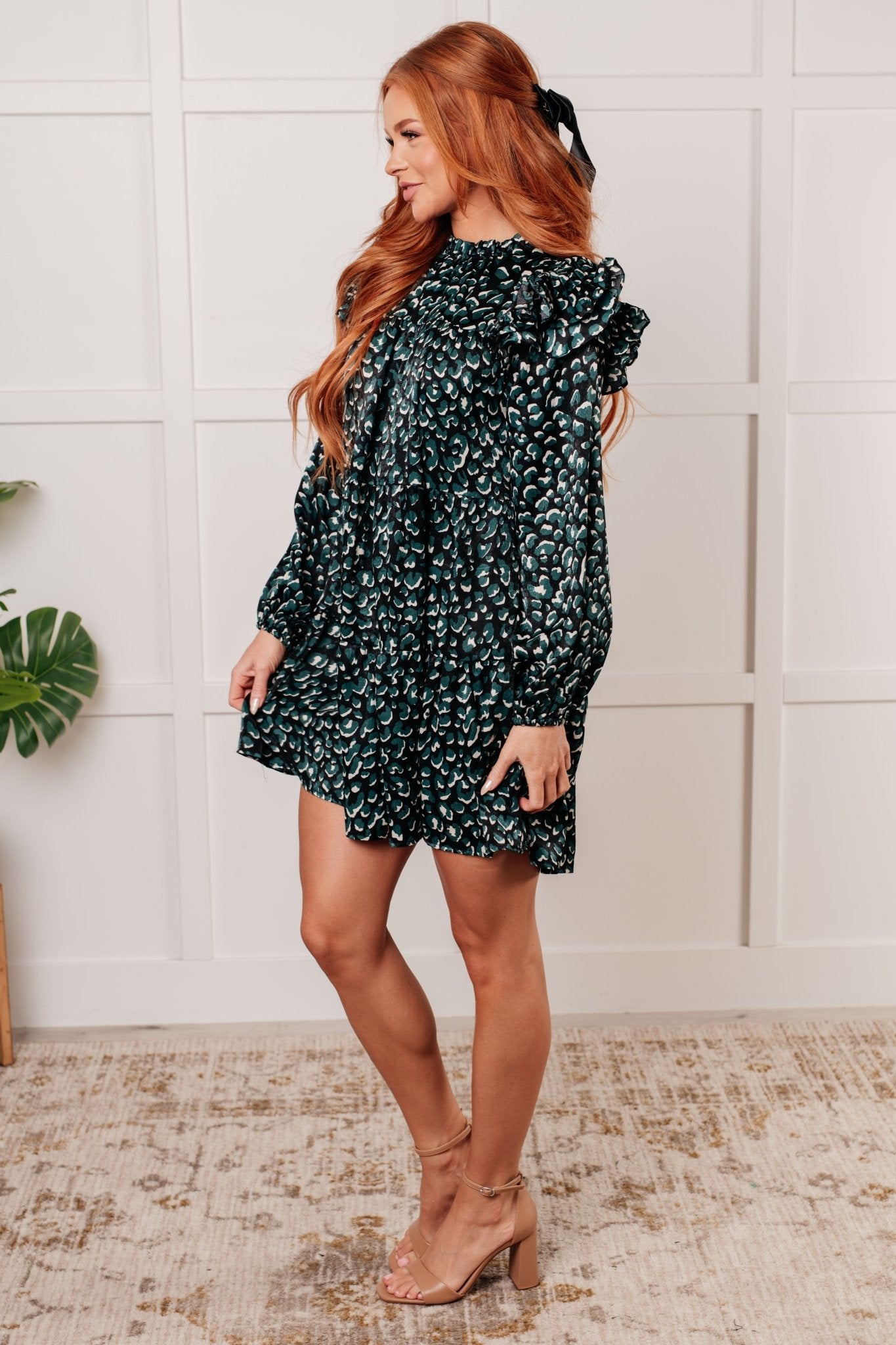 Right As Rain Ruffle Detail Dress - Driftwood Boutique