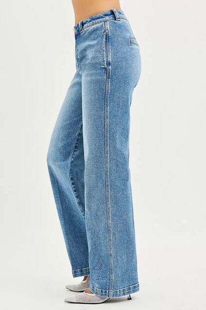 RISEN Slouchy Straight Jeans - Driftwood Boutique