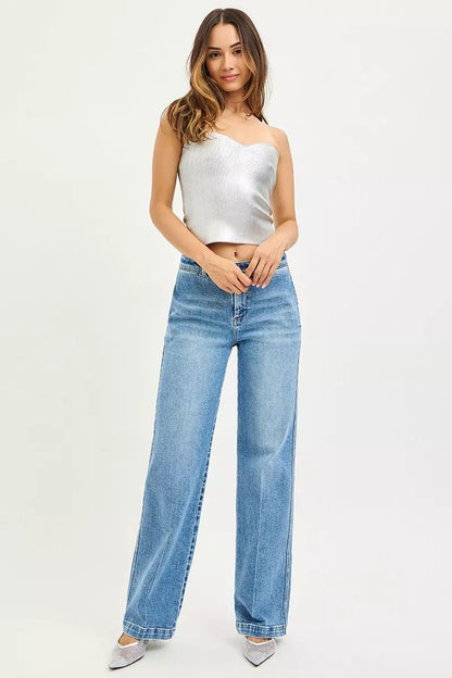 RISEN Slouchy Straight Jeans - Driftwood Boutique