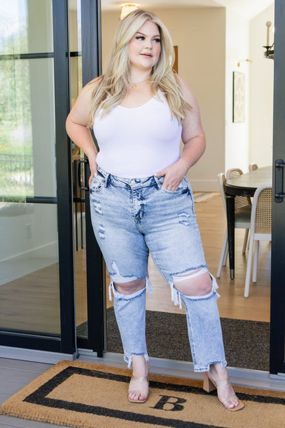 Rizzo High Rise Crop Straight Jeans - Driftwood Boutique