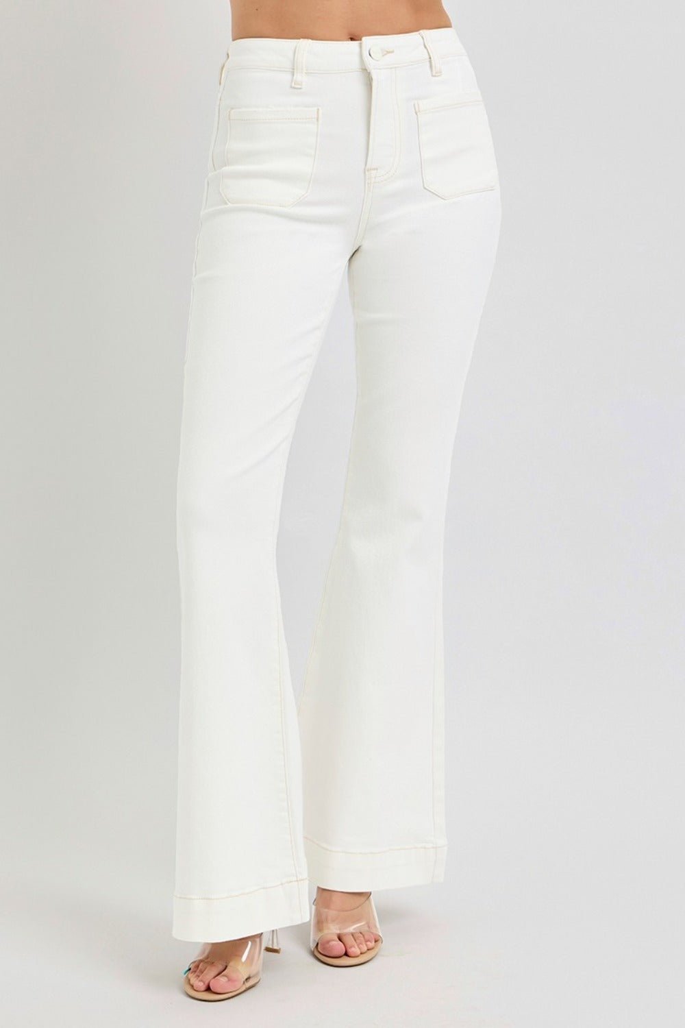 Robby High Rise Front Patch Pocket Flare Jeans - Driftwood Boutique