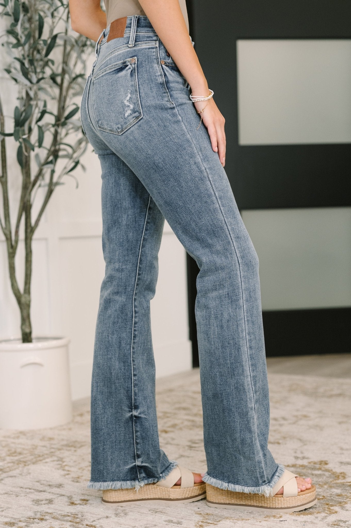 Robin High Waist Bootcut with Fray Hem - Driftwood Boutique