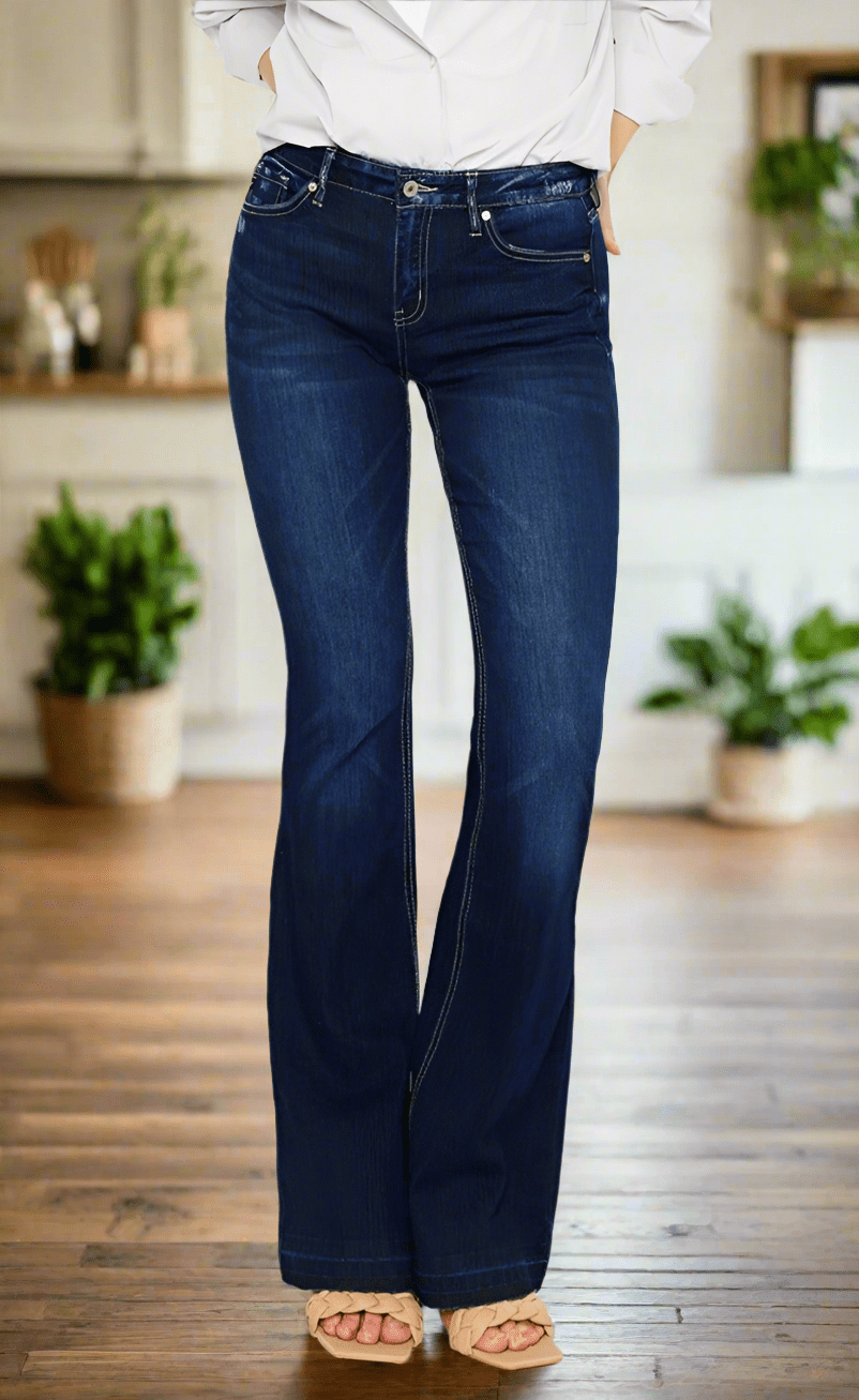 Robin Mid Rise Slim Flare Jeans - Driftwood Boutique