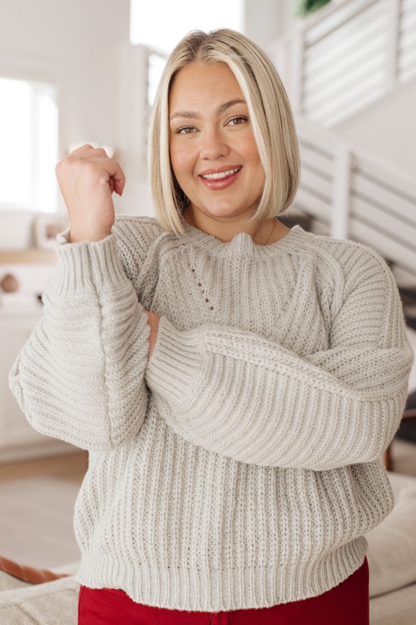 Roll on By Balloon Sleeve Sweater - Driftwood Boutique