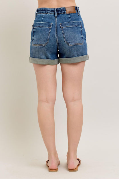 Rory High Rise Cuffed Jogger Denim Shorts - Driftwood Boutique