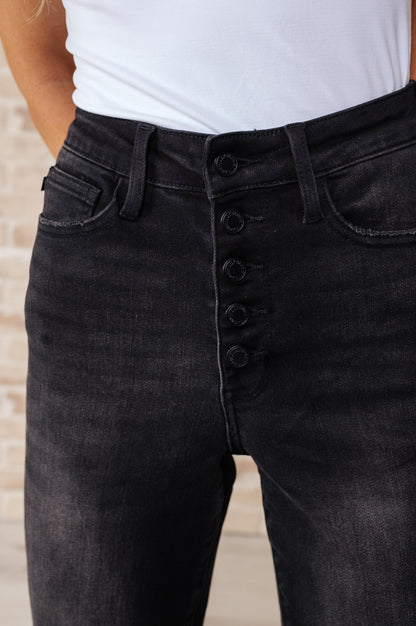 Ryan High Rise Button Fly Wide Leg Crop Jeans - Driftwood Boutique