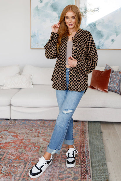 Safe Secrets Checkered Shacket - Driftwood Boutique