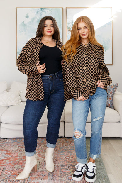 Safe Secrets Checkered Shacket - Driftwood Boutique